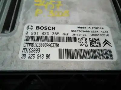Pezzo di ricambio per auto di seconda mano centralina motore per peugeot 3008 gt line riferimenti oem iam 9832694380 e3-b2-50-1 0281035365
