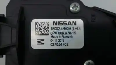 Second-hand car spare part accelerator pedal for renault kadjar business 4x4 oem iam references 180024ba0b e2-a1-37-2 6pv00997815