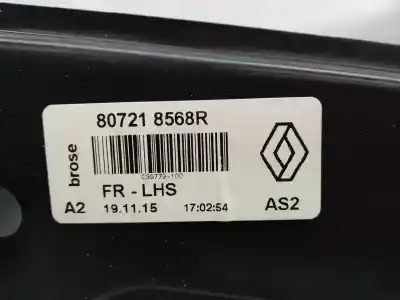 Second-hand car spare part driver left window regulator for renault kadjar business 4x4 oem iam references 807218568r e1-a1-26-2 