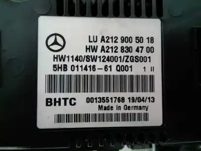 Second-hand car spare part climate control for mercedes clase e (w212) familiar 220 cdi blueefficiency (212.202) oem iam references a2129005018  a2128304700