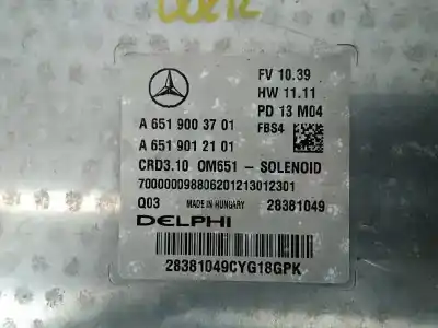 Peça sobressalente para automóvel em segunda mão centralina de motor uce por mercedes clase e (w212) familiar 220 cdi blueefficiency (212.202) referências oem iam a6519003701  a6519012101