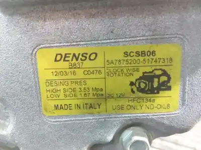 Second-hand car spare part air conditioning compressor for ford ka (ccu) urban oem iam references 5a7875200 p3-a1-35-5 