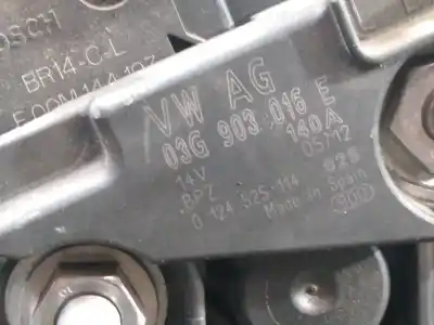 Peça sobressalente para automóvel em segunda mão alternador por audi q5 (8r) 2.0 tdi (105kw) referências oem iam 03g903016e p3-a4-14-3 f00m144197