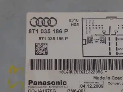Second-hand car spare part audio system / radio cd for audi q5 (8r) 3.0 v6 24v tdi oem iam references 8t1035186p e2-a1-13-2 
