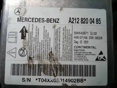 Peça sobressalente para automóvel em segunda mão kit airbag por mercedes clase e (w212) lim. 350 cdi blueefficiency (212.025) referências oem iam a2128200485  