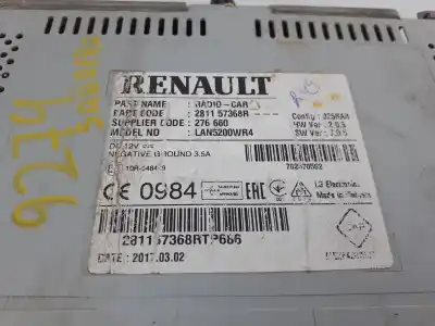 Peça sobressalente para automóvel em segunda mão módulo / sistema de navegação gps por dacia sandero stepway referências oem iam 281157368r e1-a1-31-2 276660