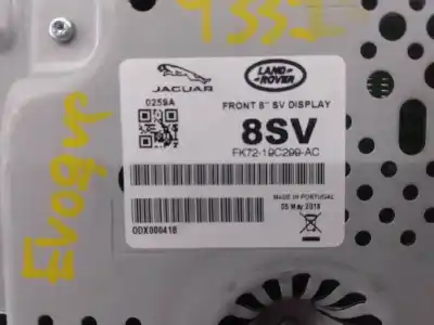 Peça sobressalente para automóvel em segunda mão módulo / sistema de navegação gps por land rover evoque hse referências oem iam fk7219c299ac e1-a5-28-1 