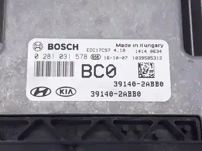 Pièce détachée automobile d'occasion calculateur moteur ecu pour hyundai tucson essence bluedrive 2wd références oem iam 391402abb0 e3-a3-46-4 0281031578