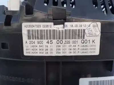 Автозапчасти б/у приборная доска за mercedes-benz clase c (w204) lim. c 220 cdi blueefficiency (204.002) ссылки oem iam a2049004500 e3-a1-13-1 a2c53347525