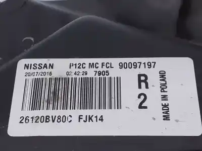 Second-hand car spare part right headlight for nissan juke (f15) tekna oem iam references 26120bv80c e2-a4-29-1 