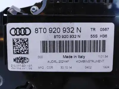 Second-hand car spare part dashboard for audi a5 sportback (8t) 3.0 tdi quattro (180kw) oem iam references 8t0920932n e2-a1-12-8 