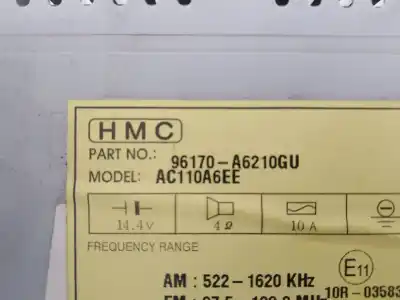 Second-hand car spare part audio system / radio cd for hyundai i30 (gd) essence oem iam references 96170a6210gu e3-a3-46-3 