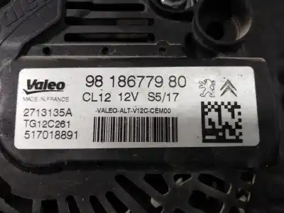 Автозапчастина б/у генератор для citroen c4 cactus feel посилання на oem iam 9818677980 p3-b6-25-3 
