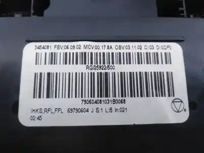 Peça sobressalente para automóvel em segunda mão comando de sofagem (chauffage / ar condicionado)  por bmw mini (r56) cooper d referências oem iam 3454081 e3-a2-20-4 69797002h