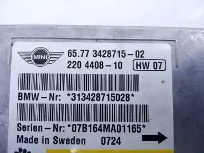 Second-hand car spare part airbag control unit for bmw mini (r56) one oem iam references 220440810 e3-a2-20-2 6577342871502