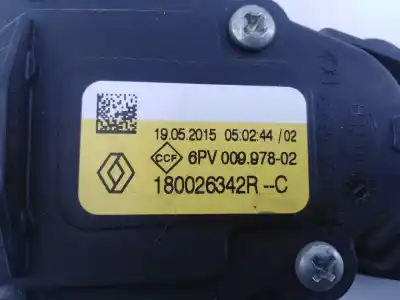 Second-hand car spare part accelerator pedal for dacia duster ambiance 4x2 oem iam references 180026342r e2-a1-44-3 6pv00997802