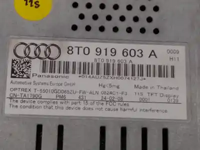 Piesă de schimb auto la mâna a doua sistem audio / cd radio casetofon pentru audi a4 avant (8k5) (2008) básico referințe oem iam 8t0919603 e2-a1-20-8 8t1035186b