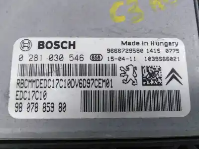Автозапчастина б/у ебу контролер двигуна для citroen c3 picasso exclusive посилання на oem iam 9807885980 e3-b2-28-3 0281030546