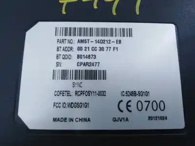 Pezzo di ricambio per auto di seconda mano modulo elettronico per ford fiesta (ccn) titanium riferimenti oem iam am5t14d212eb e3-b3-23-1 b014673