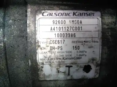 Second-hand car spare part air conditioning compressor for infiniti fx fx30d s oem iam references 926001ms0a p3-a1-23-2 a4101127c001