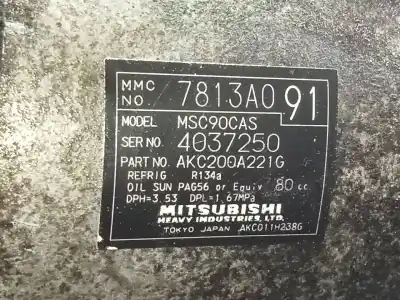 Автозапчастина б/у компресор кондиционера для mitsubishi outlander (cw0) 2.2 di-d cat посилання на oem iam 7813a091 p3-a2-2-1 4037250