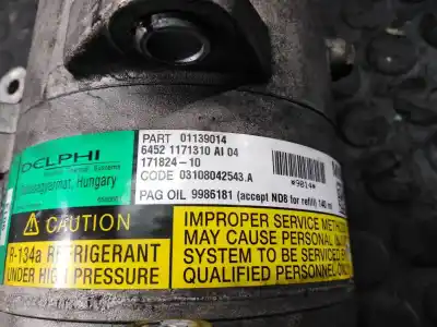 Peça sobressalente para automóvel em segunda mão compressor de ar condicionado a/a a/c por bmw mini cabrio (r52) cooper referências oem iam 01139014 p3-b2-9-1 03108042543a