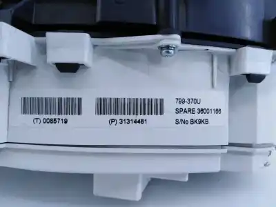 Pezzo di ricambio per auto di seconda mano pannello degli strumenti per volvo v40 momentum riferimenti oem iam 31314481 e3-b5-48-1 799370u