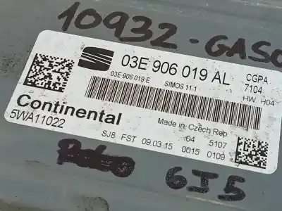 Автозапчастина б/у ебу контролер двигуна для seat ibiza (6j5) reference посилання на oem iam 03e906019al e2-a1-40-1 5wa11022