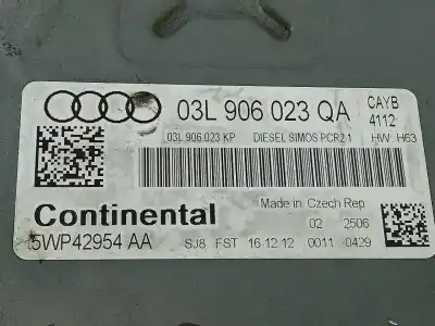 Автозапчастина б/у ебу контролер двигуна для audi a1 (8x) attraction посилання на oem iam 03l906023qa e2-a1-30-1 5wp42954aa