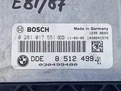 Peça sobressalente para automóvel em segunda mão centralina de motor uce por bmw serie 1 berlina (e81/e87) 116d referências oem iam 851249901 e3-a2-23-4 0281017551