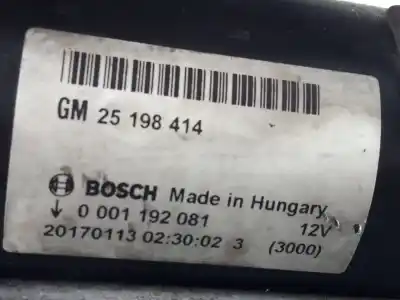 Peça sobressalente para automóvel em segunda mão motor de arranque por opel corsa e selective referências oem iam 25198414 p3-b7-3-1 0001192081
