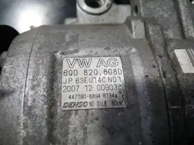 Second-hand car spare part air conditioning compressor for seat ibiza (6l1) ecomotive oem iam references 6q0820808d p3-b3-4-3 