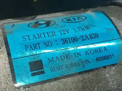 Peça sobressalente para automóvel em segunda mão motor de arranque por kia carens ( ) drive referências oem iam 361002a830 p3-b7-17-1 