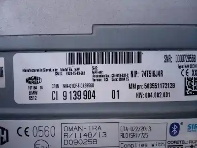 Second-hand car spare part gps navigation system for bmw serie 2 active tourer (f45) 220d xdrive oem iam references 9370871022 e3-a2-40-3 913990401