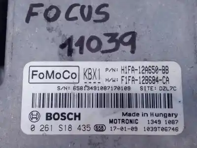 Second-hand car spare part ecu engine control for ford focus lim. st-line oem iam references h1fa12a650bb e3-b3-30-2 0261s18435