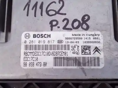 Second-hand car spare part ecu engine control for peugeot 208 active oem iam references 9805947380 e3-b2-34-2 0281019817
