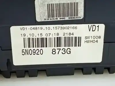 İkinci el araba yedek parçası enstrüman paneli için volkswagen tiguan (5n2) cityscape bmt oem iam referansları 5n0920873g e2-a1-37-1 