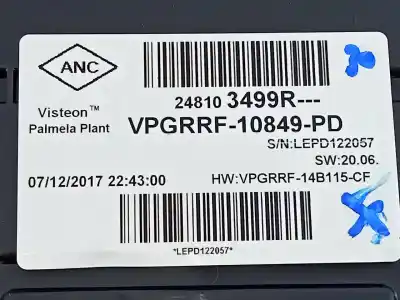 Second-hand car spare part dashboard for renault captur limited oem iam references 248103499r e2-a1-38-2 