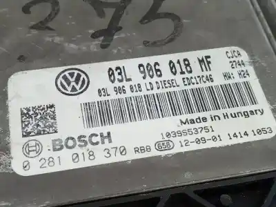 Автозапчасти б/у блок управления двигателем за seat exeo st (3r5) (2009>) style ссылки oem iam 03l906018mf e2-a1-35-7 0281018370