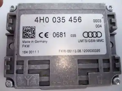 Peça sobressalente para automóvel em segunda mão módulo eletrónico antena por audi a7 sportback (4ga) 3.0 tdi quattro referências oem iam 4h0035456