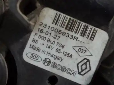 Peça sobressalente para automóvel em segunda mão alternador por dacia sandero stepway referências oem iam 231005933r p3-b6-4-2 