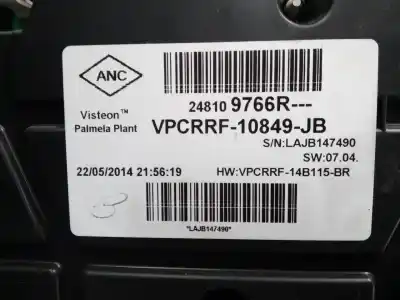 Second-hand car spare part dashboard for renault clio iv societé oem iam references 248109766r e2-a1-29-3 