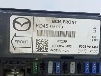 Second-hand car spare part fuse box unit for mazda cx-5 style 2wd oem iam references kd45675x0b  f005v01361