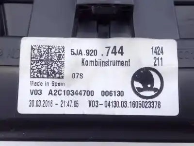 Peça sobressalente para automóvel em segunda mão quadrante por skoda rapid active referências oem iam 5ja920744 e2-a1-34-2 a2c10344700