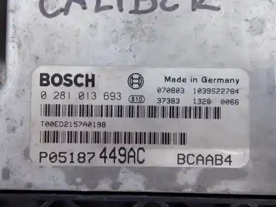 Second-hand car spare part ecu engine control for dodge caliber s oem iam references p05187449ac e3-b6-4-2 0281013693