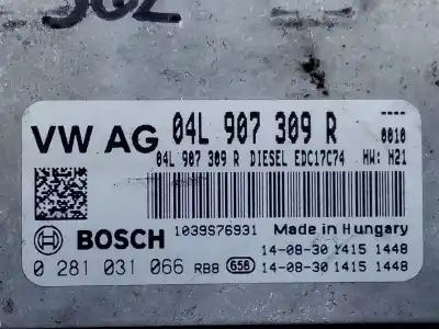 İkinci el araba yedek parçası ecu motor kontrol cihazi için volkswagen passat lim. (3g2) edition bmt oem iam referansları 04l907309r e2-a1-15-1 0281031066