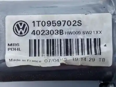 Pezzo di ricambio per auto di seconda mano motore alzacristalli anteriore destro per volkswagen touran (1t3) highline riferimenti oem iam 5k0959792a  1t0959702s