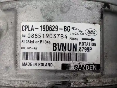 Peça sobressalente para automóvel em segunda mão compressor de ar condicionado a/a a/c por land rover evoque pure referências oem iam cpla19d629bg p3-a3-14-1 088519037b4