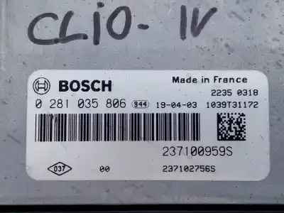 Автозапчастина б/у ебу контролер двигуна для renault clio iv dynamique посилання на oem iam 237100959s e2-a1-13-3 0281035806 Автозапчастина б/у ебу контролер двигуна для renault clio iv dynamique посилання на oem iam 237100959s e2-a1-13-3 0281035806