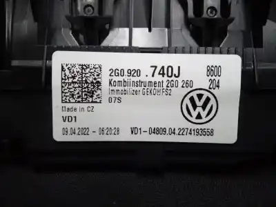 Recambio de automóvil de segunda mano de cuadro instrumentos para volkswagen t-cross edition referencias oem iam 2g0920740j  